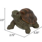 Small Realistic Looking 3 25  Resin Garden Brown   Green Turtle Statue Figure