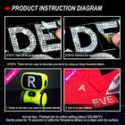  34pcs Bling Rhinestone Alphabet Letter Stickers  A-z Letters Self 1 57  Silver