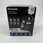 Panasonic Cordless Phone System Answering Machine 4 Handset Call Block Recording