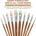 Professional Hog Bristle Filbert Oil Paint Brushes Set  10pcs Long Wooden Handle