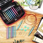 26 Pieces Aluminum Interchangeable Circular Knitting Needle Set 13 Size6012