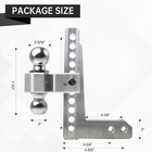 2   Receiver 10   Drop rise Adjustable Tow Hitch Dual Ball Mount Trailer 12500lb