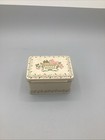 Vintage Pink Floral Tin Designed By Daher Made In England Small 4  X 3  X 2 25 