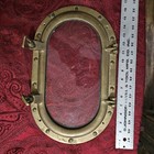 Vintage  Heavy Solid Brass Maritime Ships Porthole 16 X 10  W  Glass