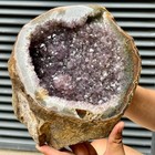 8 8 Lb  Natural Amethyst Geode Quartz Cluster Crystal Specimen Healing