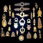 Huge Lot Of 30  Small French Antique Brass  Bronze  Pediments Mounts Decorations