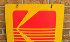 Vintage Products By Kodak Double Sided Metal Hanging   Store Sign  23 1 2  X 20 