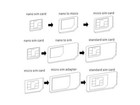 Black Nano Sim Micro Sim Standard Sim Card Adapter For Iphone 3gs 4 4s 5 5s 5c