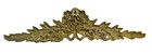 Vtg Solid Brass Furniture Adornment Bow   Rose Ornate Wall Door Decor 15 