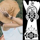 Large Henna Tattoo Stencils Kit - 12 Reusable Self-adhesive Templates
