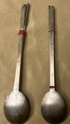 Korean 700 Fine Silver Chopstick   Spoon Set Service For Two -unused-