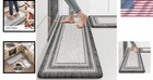 Piece Kitchen Mats 17 3x47   17 3x29 Pvc Anti Fatigue Non Slip Gray
