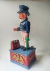 Uncle Sam Mechanical Bank  Cast Iron Drop Coin - Vintage Reproduction Of Antique