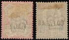 British Levant 1902 Kevii Gb Overprinted 80 Paras On 5d And 4 Piastres On 10d