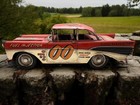 Rustic Vintage 56 Chevy Hot Rod Model Metal Sculpture Figurine Man Cave Decor