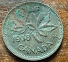 1938 Canadian Circulated George Vi   Maple Leaf One Cent Coin  Low Mintage