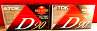 Tdk  D90 Audio Cassettes - High Output - Lot Of 2