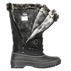 Women Warm Faux Fur Lined Mid Calf Winter Snow Boots Zipper Closure Winter Boots
