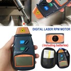 Lcd Digital Tachometer Non Contact Laser Photo Rpm Tach Motor Meter Speed Gauge