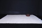Beni Ourain Moroccan Berber Rug 8x10   White Hand Knotted Wool Carpet For Living
