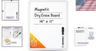 Elegant 14x11 Dry Erase Board With White Frame   Magnetic Surface For Students