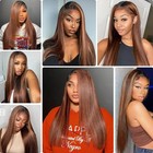 P430 Brown Bundles Human Hair Straight Bundles 24 26 28 Inch Unprocessed Braz   