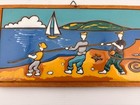 Decorative Tile Depicting The Everyday Life Of The Greek Islanders - 9  X 4 5 
