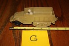 Vintage Marx Battleground desert Fox Tan American Army Half-track   Driver G Mpc