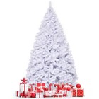 Topbuy 9 Ft White Christmas Pine Tree Hinged Artificial Decoration