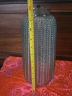 Beautiful Seaglass Blue green Ribbed Vase 12 Inches Tall Excellent Condition