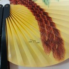 Vintage Folding Hand Fan Circular Pheasant Bird Flowers  Chinese