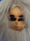 Vintage Authentic Alaskan Native Caribou Hide Mask Elizabeth Heim Barrow Alaska