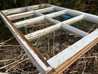 36 X 25 Vintage Window Sash  Old 8 Pane  Frame 1961 Arts   Crafts
