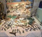 Marx Battleground Playset  4756 1960 s Almost Complete Toy Soldier 54mm In Box