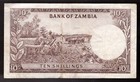          Zambia 10 Shillings  1964  Pic  1a Banknote   rare 