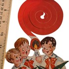 Vintage Christmas Gift Tags Cards Choir  Santa  Star  Candle Lot Of 5