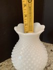 Vintage Milk Glass Hobnail Hurricane Lamp Shade Globe  3    Fitter