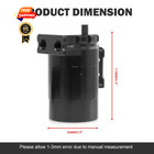 Ryanstar Oil Catch Can Kit Separator Black Without Breather  Black 
