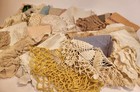 Lot Of 59 Vtg Linens  Doilies  Napkins  Dresser Scarves runners hankies  Cutters
