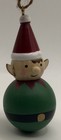 Vintage Wooden Elf Gnome Christmas Ornament 3 5    Mcm Hand Painted Kitsch Japan 