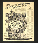 1950 Golden Twenties Movie Advertisement Babe Ruth Caruso Flapper Vtg Print Ad