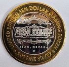 Gold Strike Hotel Gambling Hall  10 999 Fine Silver Limited Edition Gaming Token