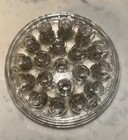 Vintage Clear Glass Flower Frog 19-hole 4    Round Floral Arranger Vase Top Only
