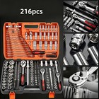 High-end Professional 216pcs Tool Set   1  4inch  3  8inch  1  2inch Drive Depth