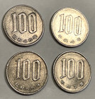 Foreign Coins - China  Lot Of 4 Coins  Labeled  100     Versions  46  55  4  7