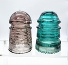 Awesome Pair Of Glass Insulators - California Cd 102   Hemingray Cd 113 