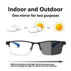 Photochromic Gunmetal Progressive Multifocal Reading Glasses Anti-blue Magnifier