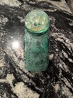 Mcm Aqua Blue Glass Decanter Bottle With Stopper 9   retro Vintage Decor Spain