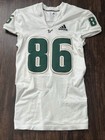 South Florida Bulls Adidas Game Jersey Football White Green Used Team Issued  86