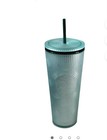Starbucks Coffee Spring 2024 Soft Touch Green Scales Tumbler Cup Drink 24oz  New